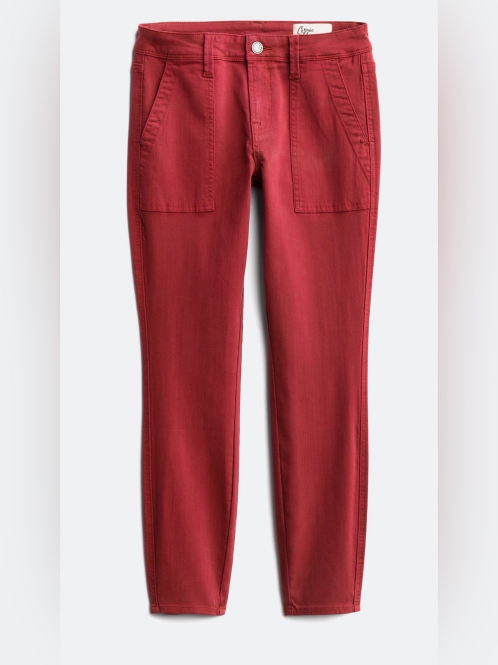 Women’s Straight Leg Jeans in Deep Red- Like New